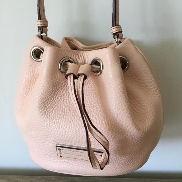 Marc by Marc Jacobs Mini Cinch Bag Crossbody Bucket Bag - Soft Peach - Picture 1 of 7
